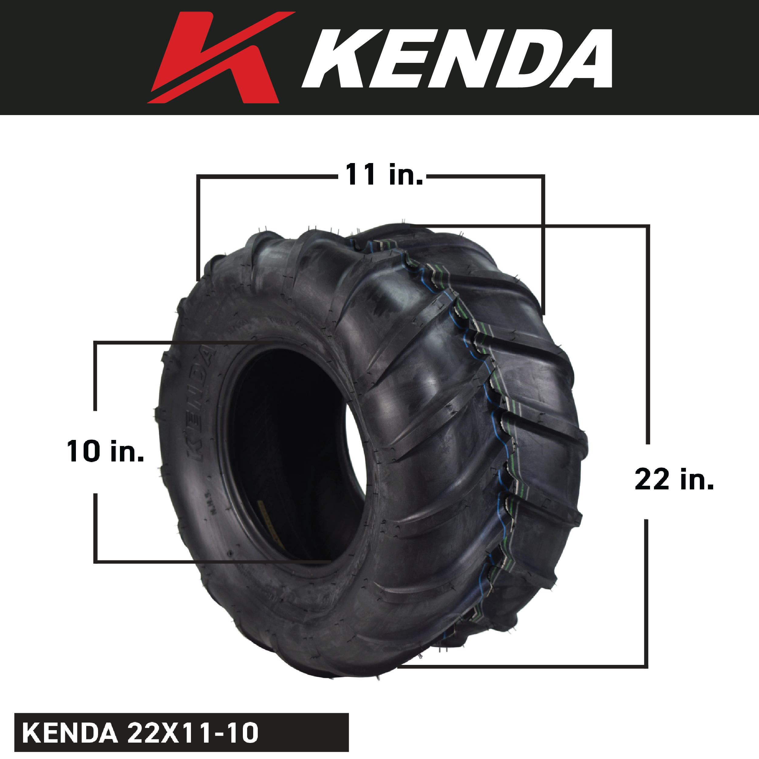 Kenda K472 22x11-10 Lawn and Garden Grasshopper Rear Tire Bottle opener keychain