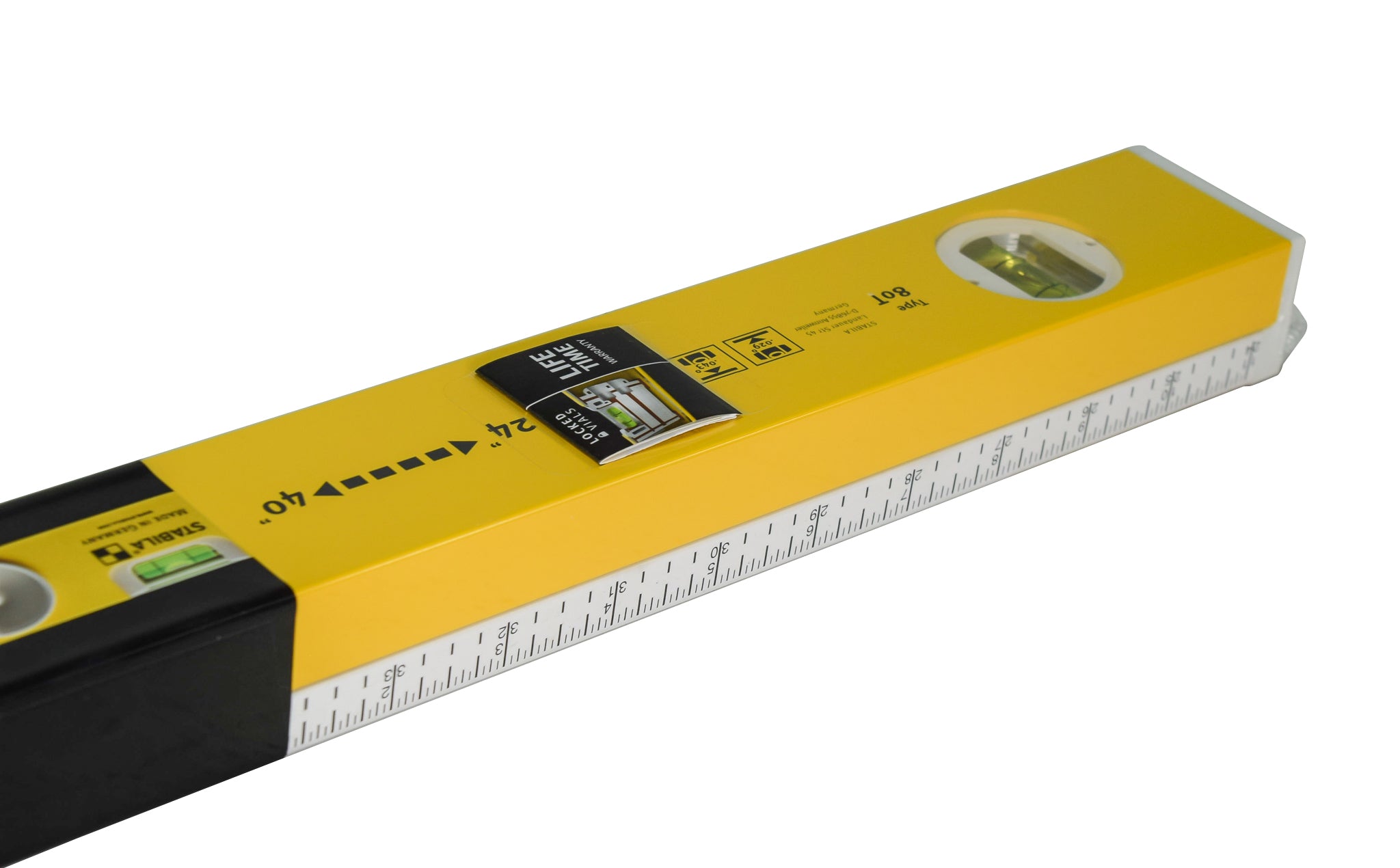 Stabila 29441 25 Inch - 41 Inch Type 80 T Extendable Spirit Level