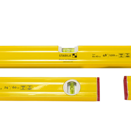 Stabila 29840 PRO SET 80 AS Spirit Levels, 48-inch, 24-inch , 12-inch with Carrying Case