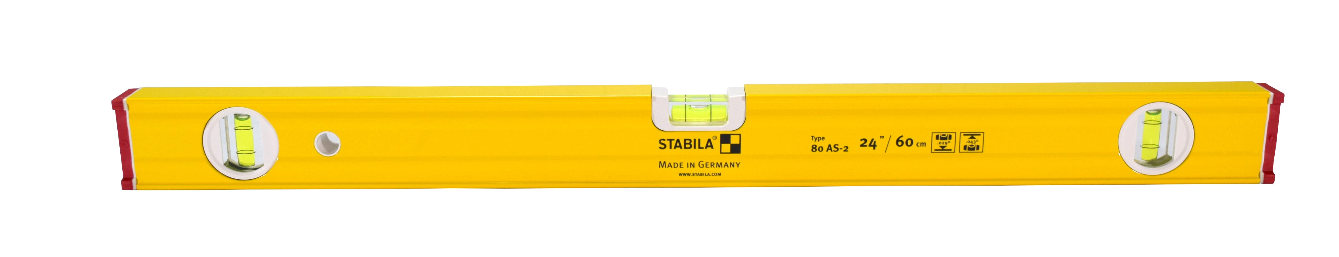 Stabila 29840 PRO SET 80 AS Spirit Levels, 48-inch, 24-inch , 12-inch with Carrying Case