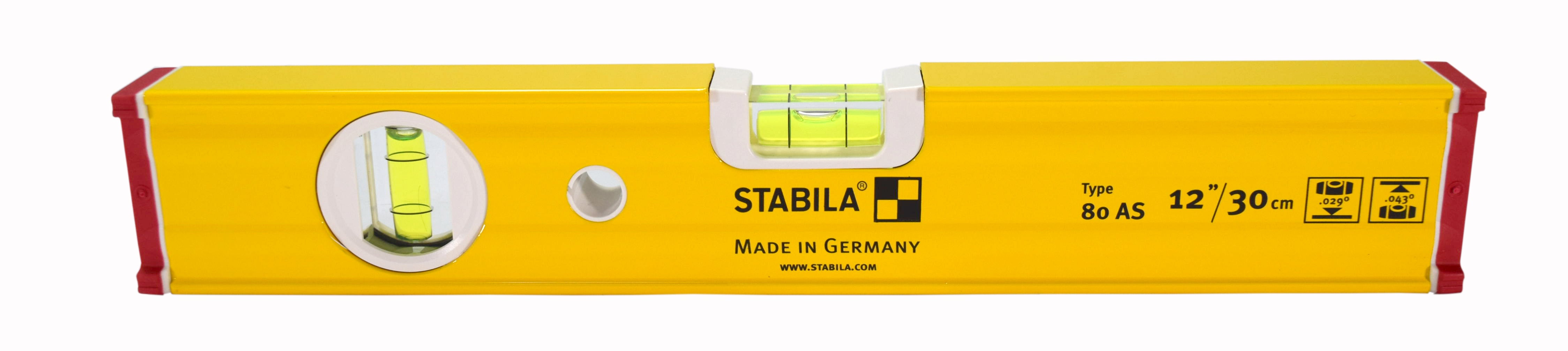 Stabila 29840 PRO SET 80 AS Spirit Levels, 48-inch, 24-inch , 12-inch with Carrying Case