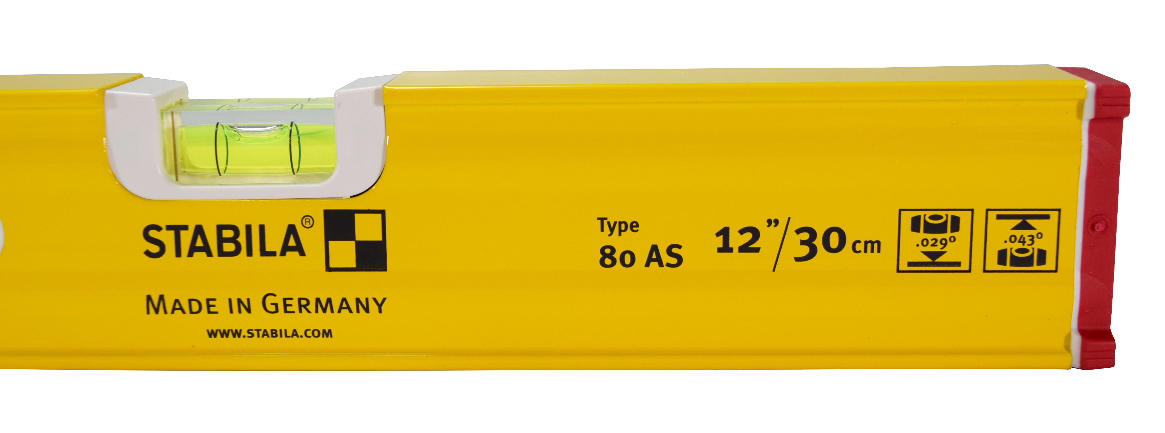 Stabila 29840 PRO SET 80 AS Spirit Levels, 48-inch, 24-inch , 12-inch with Carrying Case