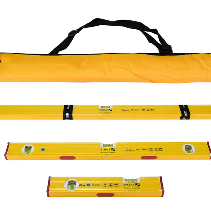 Stabila 29940 Magnetic Level Set 48", 24", & 12" 80AS-M with Carrying Case