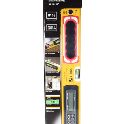 Stabila 36524 Type 196-2 24-inch Yellow/Red Digital Tech Aluminum Level w/ Case