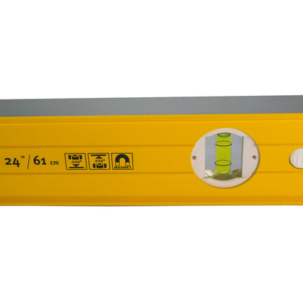 Stabila 38624 24" Extra Rigid Yellow Magnetic Level w/ Reinforcing Ribs