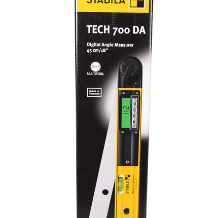 Stabila 39018 TECH 700 18" Digital Angle Finder, Spirit Level and Bevel Gauge