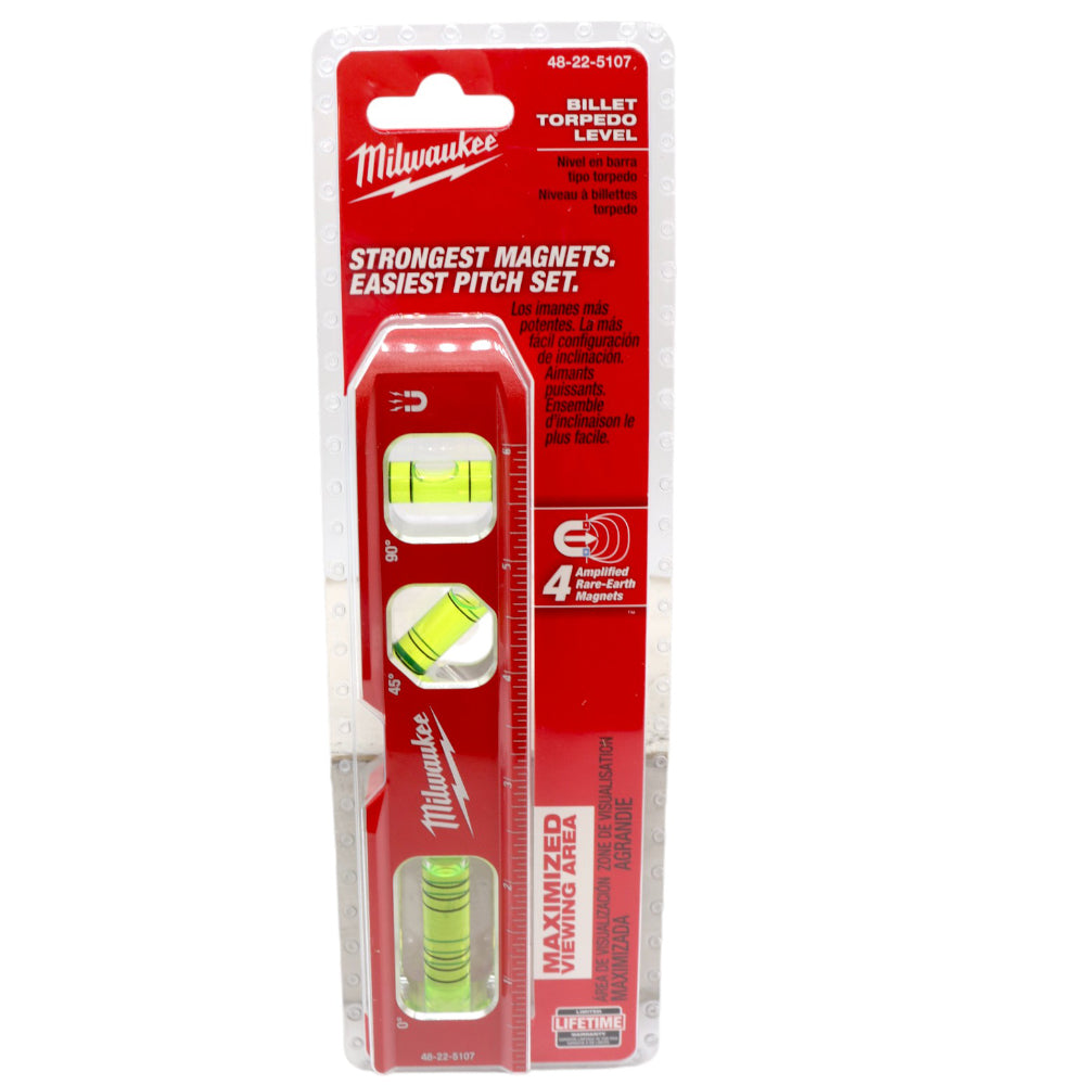 Milwaukee 48-22-5107 Magnetic 7" Billet Torpedo Level
