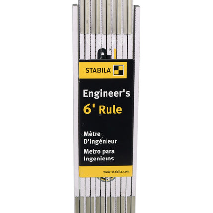 Stabila 80015 Type 600 6ft  Abrasion Resistant Engineers Aluminum Folding Ruler