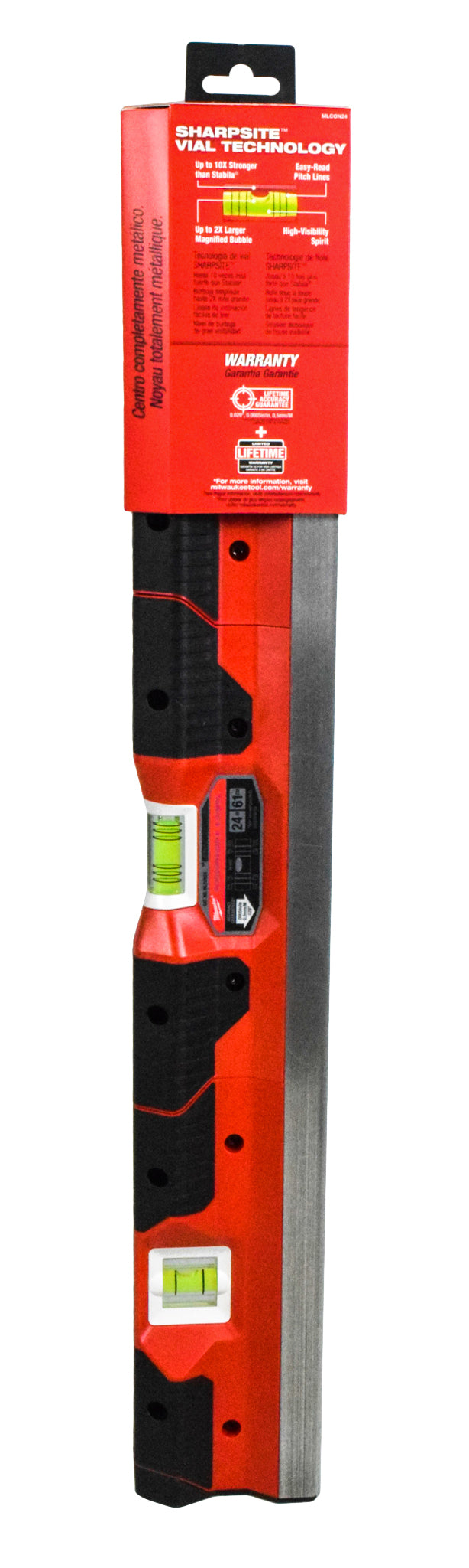 Milwaukee MLCON24 24" Redstick Magnesium Base Concrete Level 24 inch