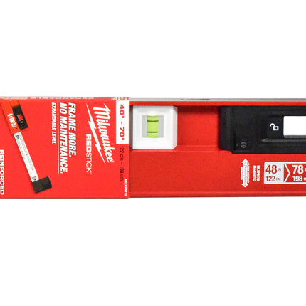 Milwaukee MLXPM78 48" - 78" REDSTICK Magnetic Expandable Level