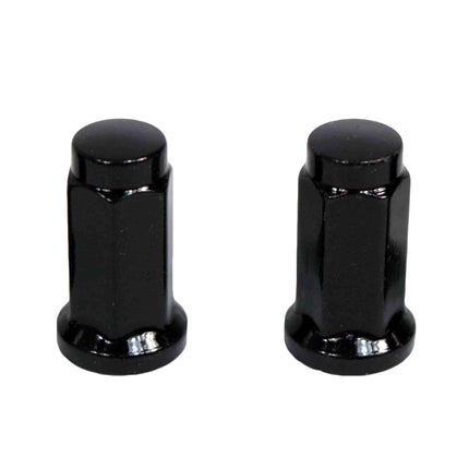 MASSFX 16-Pack Durable Black 14mm Hex Lug Nuts, 32mm Length, & 10x1.25 Thread