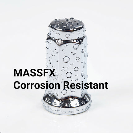 MASSFX 16-Pack Durable Chrome 14mm Hex Lug Nuts, 32mm Length, & 10x1.25 Thread - Heavy Duty Replacement Lug Nuts for Golf Cart Wheels, Fits Most EZGO, Club Car & Yamaha Golf Cart Wheels