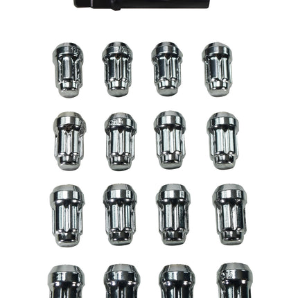 MASSFX 16-Pack Durable Chrome 17mm Hex Lug Nuts, 35mm Length, & 12x1.5 Thread - Heavy Duty Replacement Lug Nuts for Golf Cart Wheels, Fits Most EZGO, Club Car & Yamaha Golf Cart Wheels