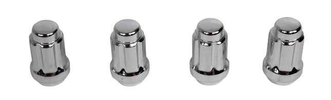 MASSFX 16-Pack Durable Chrome 17mm Hex Lug Nuts, 35mm Length, & 12x1.5 Thread - Heavy Duty Replacement Lug Nuts for Golf Cart Wheels, Fits Most EZGO, Club Car & Yamaha Golf Cart Wheels