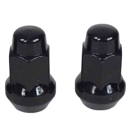 MASSFX 16-Pack Durable Black 17mm Hex Lug Nuts, 35mm Length, & 12x1.25 Thread