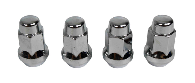 MASSFX 16-Pack Durable Chrome 17mm Hex Lug Nuts, 35mm Length, & 12x1.25 Thread