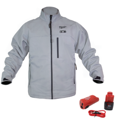 Milwaukee M100G-21 M12 Heated TOUGHSHELL Jacket Kit, Gray, Small