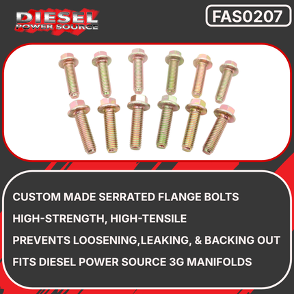 Diesel Power Source Complete T3 Turbo Bundle: 3-Pc Exhaust Manifold + Spin-Lock Bolts + Oil Drain Tube – 1988-1998 Dodge Ram 5.9L 12V Cummins – Direct Fit Performance Kit for Faster Spool & Lower EGTs
