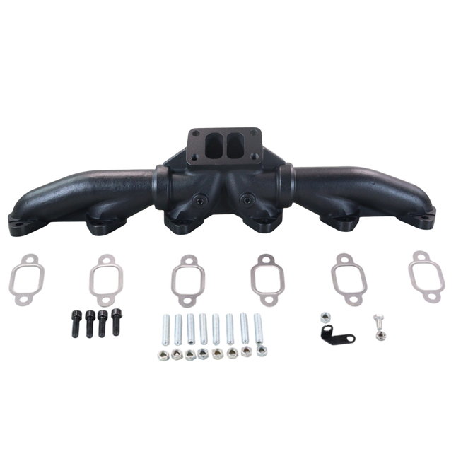 Diesel Power Source T3 3-Piece Exhaust Manifold for 1988-1998 Dodge Ram 5.9L 12V Cummins - High Flow Performance, Faster Turbo Spool, Lower EGTs, Direct Bolt-On Replacement (OEM 3911349)