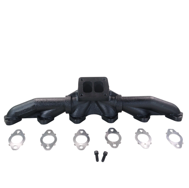 Diesel Power Source T4 Exhaust Manifold 1998-2018 Dodge Ram 5.9L 6.7L Cummins Center Mount 3-Piece High Flow Performance Upgrade Faster Spool Lower EGTs T4 Turbo Direct Fit (NOT OEM Stock Turbo)