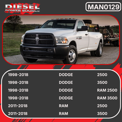 Diesel Power Source T4 Exhaust Manifold 1998-2018 Dodge Ram 5.9L 6.7L Cummins Center Mount 3-Piece High Flow Performance Upgrade Faster Spool Lower EGTs T4 Turbo Direct Fit (NOT OEM Stock Turbo)