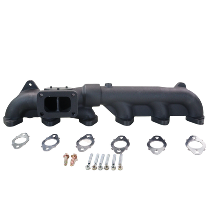 Diesel Power Source T4i Exhaust Manifold 2007-2018 Dodge Ram 6.7L Cummins Turbo High Flow Cast Iron Direct Bolt-On Replacement Faster Spool Performance Upgrade OEM 5135789AB 5135789AC 5135789AD