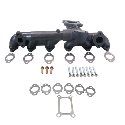 Diesel Power Source Complete 5G Manifold Kit: Cast Iron Exhaust Manifold + Multi-Layer Gaskets – 2019-2024 Dodge Ram 6.7L Cummins – Direct Fit High Flow Performance Bundle for Lower EGTs