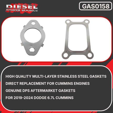 Diesel Power Source Complete 5G Manifold Kit: Cast Iron Exhaust Manifold + Multi-Layer Gaskets – 2019-2024 Dodge Ram 6.7L Cummins – Direct Fit High Flow Performance Bundle for Lower EGTs