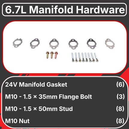 Diesel Power Source Complete 5G Manifold Kit: Cast Iron Exhaust Manifold + Multi-Layer Gaskets – 2019-2024 Dodge Ram 6.7L Cummins – Direct Fit High Flow Performance Bundle for Lower EGTs