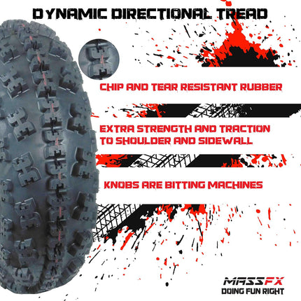New MASSFX (2) 22x7x10 Sport ATV Tires 22x7-10 Front 2 Set 4 ply 22x7/10