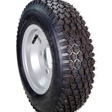 MASSFX 4.80/4.00-8 4 Ply Pre-Mounted 4x4 Bolt Tubeless Trailer Tire (Single)