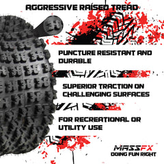 MASSFX 20X10-9 ATV Tires 2 Set Durable 6-ply Dual Compound 20x10x9