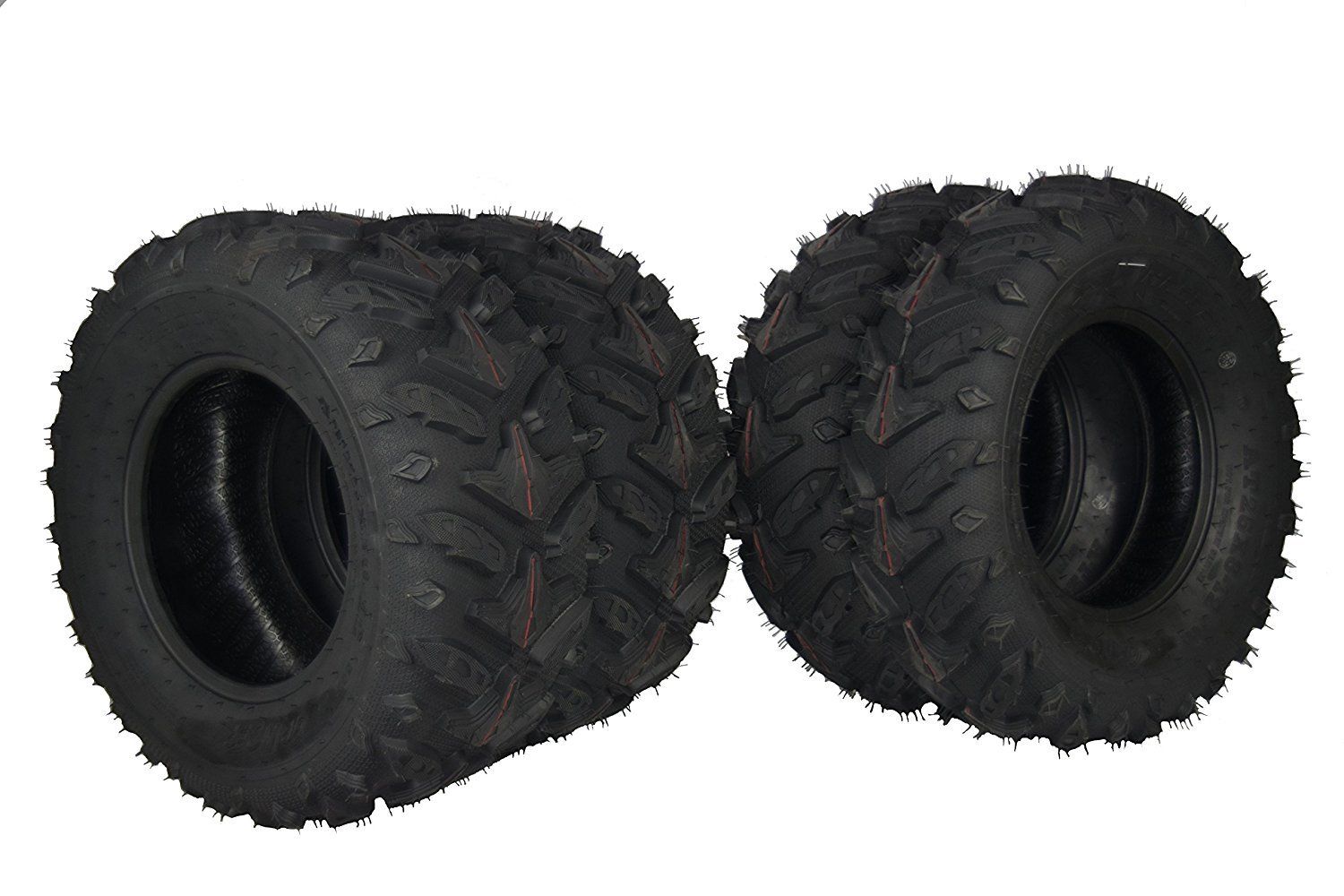 MASSFX Grinder 25x8-12 Front (2) & 25x10-12 Rear (2) Tires for ATV, UTV, & SxS