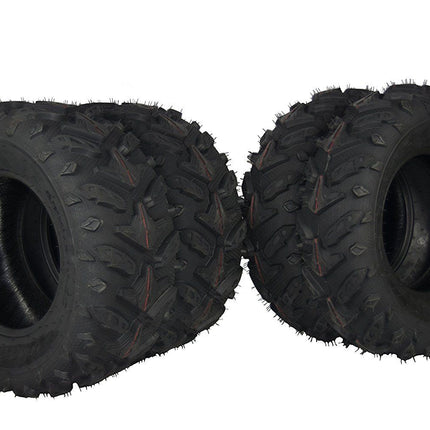 MASSFX Grinder 25x8-12 Front (2) & 25x10-12 Rear (2) Tires for ATV, UTV, & SxS