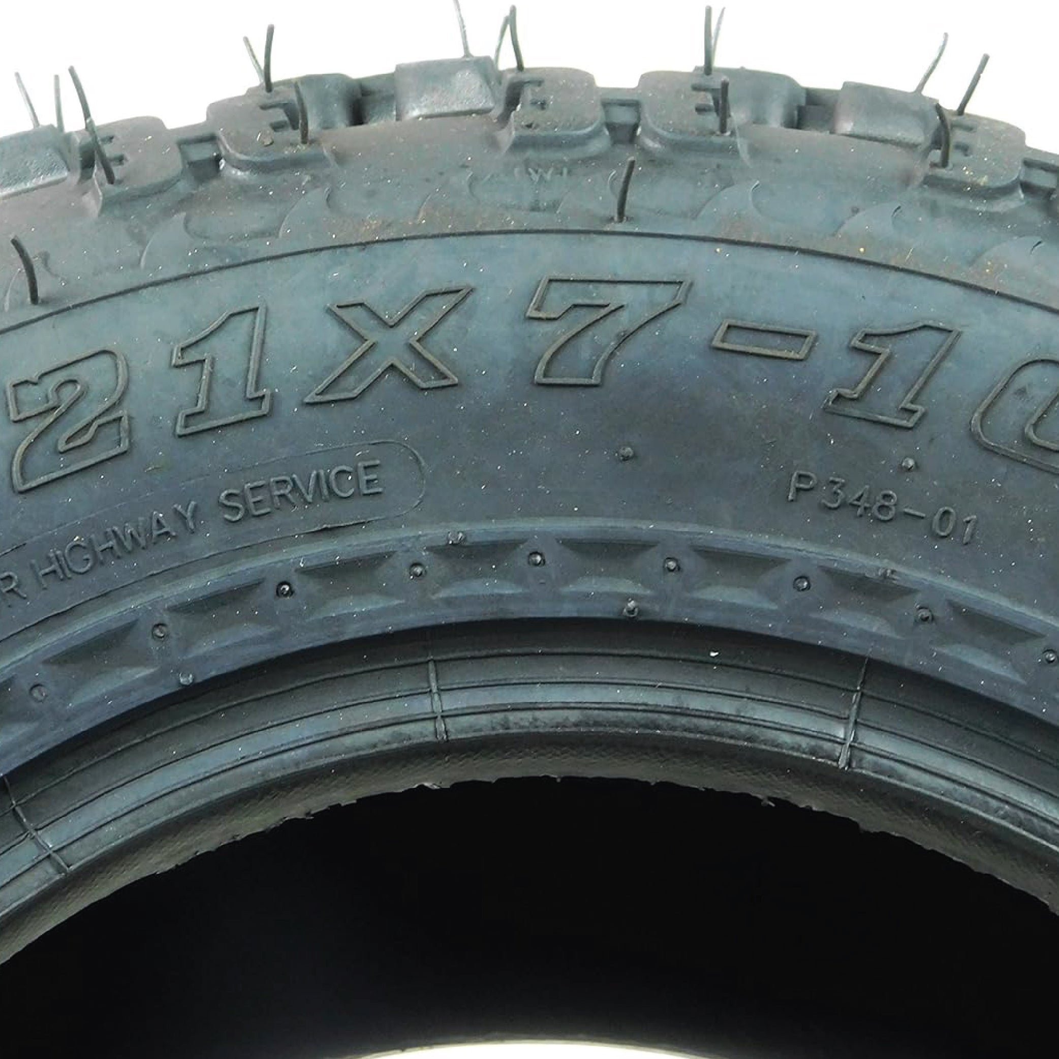 MASSFX 21x7-10 Front Tire & TR-6 Tube-ATV, UTV, & SxS-4-Ply w/ 15mm Tread Depth