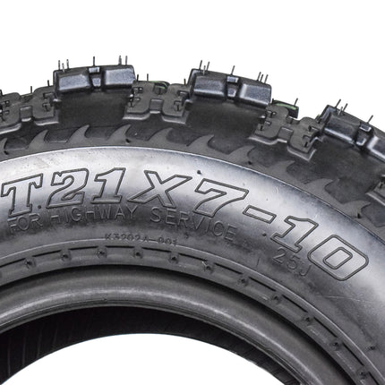 MASSFX 21x7-10 Front (2) & 20x10-9 Rear (2) Tires & TR-6 Tubes-ATV, UTV, & SxS