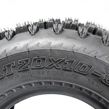 MASSFX 21x7-10 Front (2) & 20x10-9 Rear (2) Tires & TR-6 Tubes-ATV, UTV, & SxS