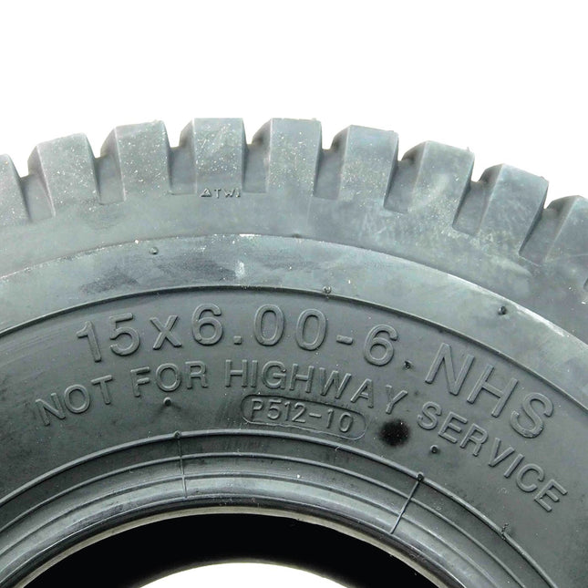 MASSFX 15x6-6 Front (2) & 20x8-8 Rear (2) Tire Set for Turf & Lawn Use (4-Pack)
