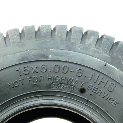 MASSFX 15x6-6 Front (2) & 20x8-8 Rear (2) Tire Set for Turf & Lawn Use (4-Pack)