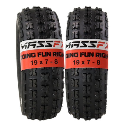 MASSFX 19x7-8 ATV Kawasaki Bayou Tire 4-ply 2 Pack 19x7x8 Polaris RZR 170