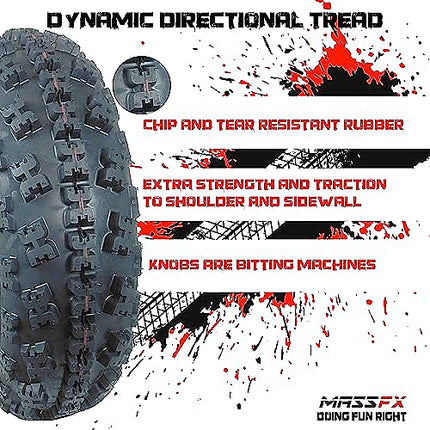 MASSFX 19x7-8 ATV Kawasaki Bayou Tire 4-ply 2 Pack 19x7x8 Polaris RZR 170 MASSFX 20x10-9 MO ATV TIRE 2 SET REAR
