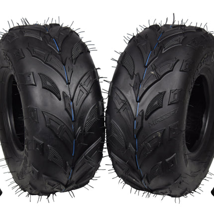 MASSFX 145/70-6 Tires for Go-Kart, Mini Bike, Lawn & Garden & TR-244A Tubes-2 Pk