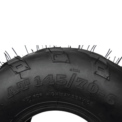 MASSFX 145/70-6 Tires for Go-Kart, Mini Bike, ATV, Lawn & Garden -6-Ply (4-Pack)