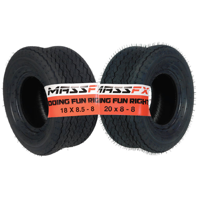 MASSFX SL 18x8.5-8 Front/Rear Golf Cart, Lawn & Garden Tire 4 PLY - (2) Tire