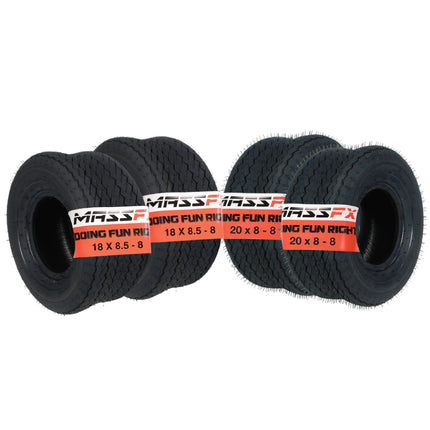 MASSFX SL 18x8.5-8 Front/Rear Golf Cart, Lawn & Garden Tire 4 PLY - (4) Tire