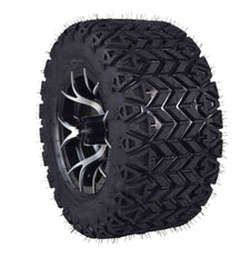 MASSFX SL 20x1010 Front/Rear Golf Cart Tire, PIT VIPER Black Wheel 10x7 4/101.6