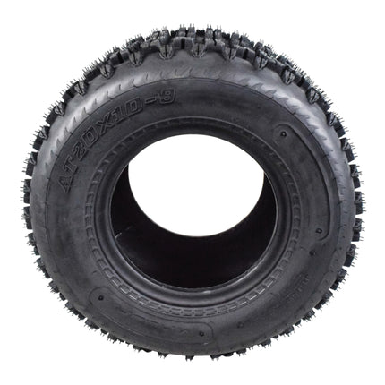 MASSFX 20x10-9 Rear Tire for All-Terrain (ATV), Utility-Task (UTV), and Side-by-Side (SxS) Vehicles - 4-Ply, 15mm Tread Depth
