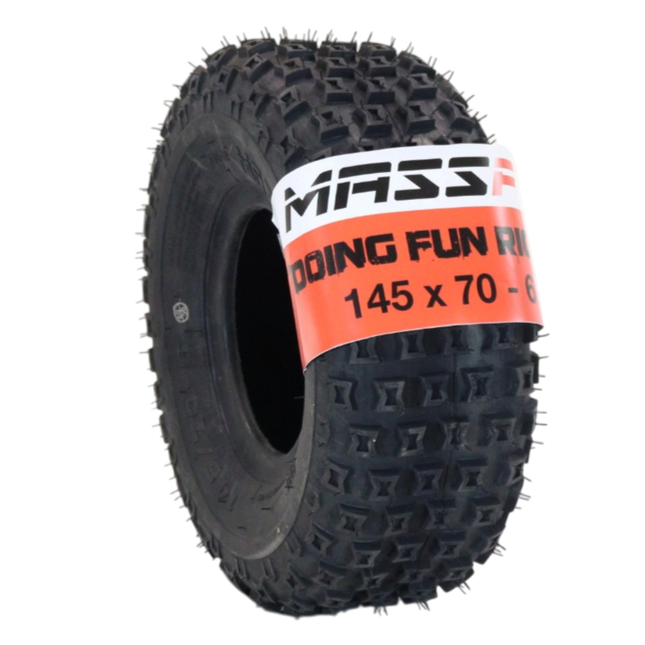 MASSFX 145/70-6 Tire for Go-Kart, Mini Bike, ATV, Lawn & Garden - 6-Ply