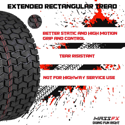 MASSFX 18x8.50-8 Lawn Mower Tires 4ply 2 Pack