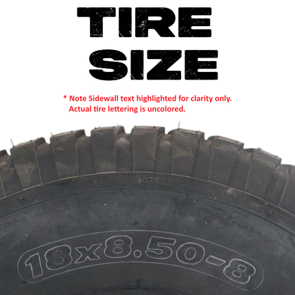 MASSFX 18x8.50-8 Lawn Mower Tires 4ply 2 Pack
